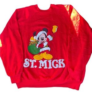 Vintage Mickey Mouse Christmas Crewneck Sweater size XL